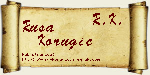 Rusa Korugić vizit kartica